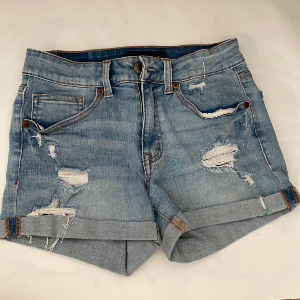Aeropostale denim jean shorts ripped